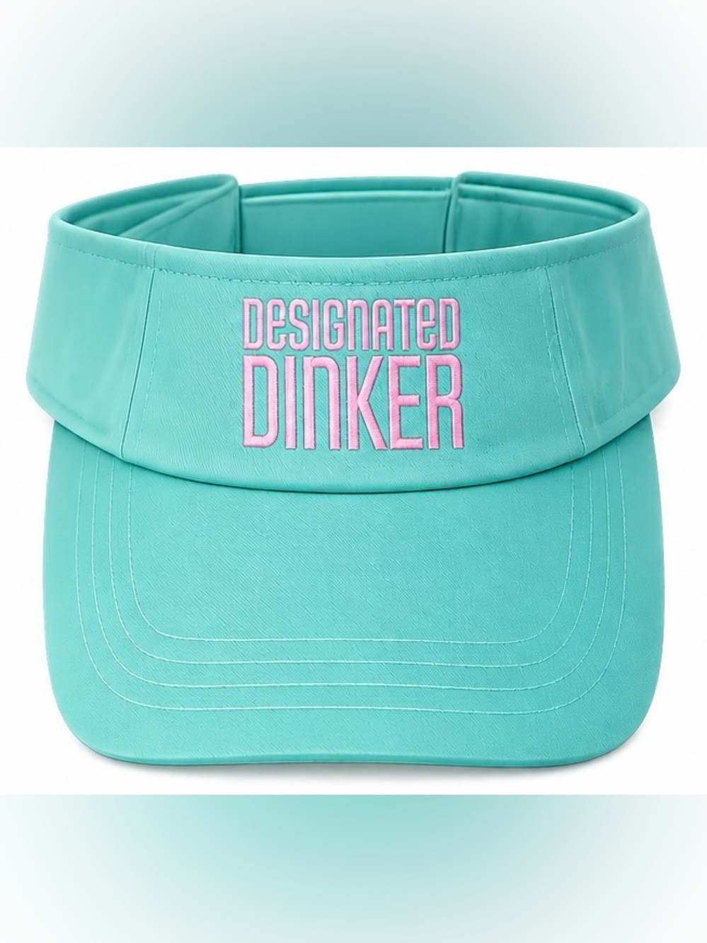 Pickleball Embroidered Visor - Teal Designated Dinker - New - Never Worn!